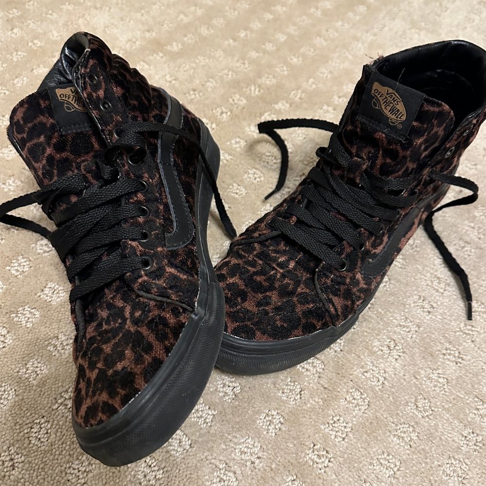 Vans Sk8 Hi Leopard Print Shoes Sneakers M6.5 W8